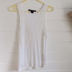 French Connection White Tencel Tank Top